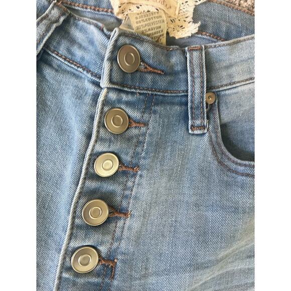 Altr’d State high rise wide leg button fly faded heart jeans 28/7 - Picture 3 of 10